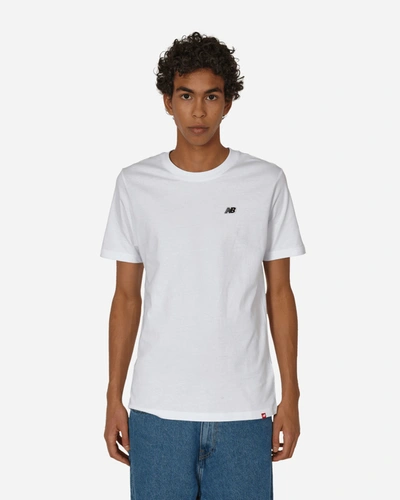 New Balance Logo-patch Cotton T-shirt In White