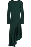 HAIDER ACKERMANN KUIPER ASYMMETRIC SATIN MIDI DRESS