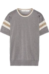 GOLDEN GOOSE CLAUDINE STRIPED METALLIC KNITTED TOP