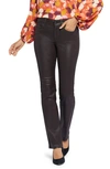 Nydj Marilyn Coated High Rise Straight Jeans In Cordovan Coated