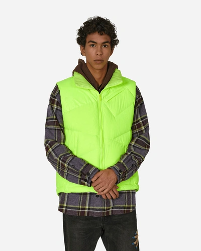 Undercover Nylon Down Vest In Yellow