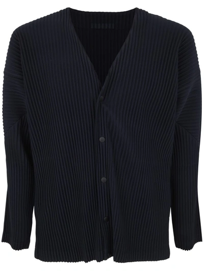 Issey Miyake Homme Plissé  Cardigan Clothing In 75 Navy