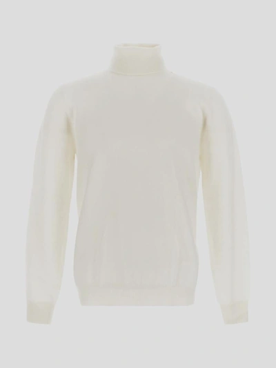 Laneus Knit Turtleneck Sweater In Ivory