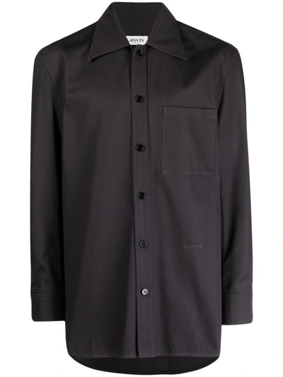 Lanvin Classic Shirt With Buttons In Grey
