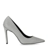 Ncub Gaba Silver Glitter Pump In Silver