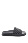 Off-white Man Sandals Black Size 9 Leather In Black
