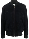 Paul Smith Suede Jacket In Blue