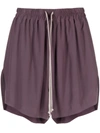 Rick Owens Boxers Drawstring-waistband Shorts In Red