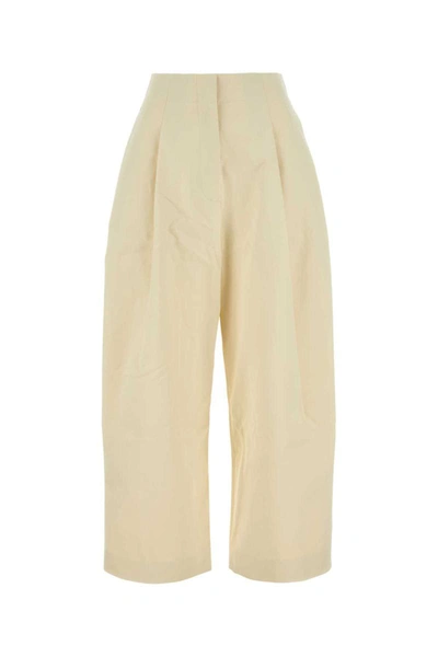 Studio Nicholson Ivory Twill Wide-leg Pant In White