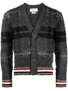 Thom Browne Wool Cardigan In Grey