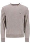 Vivienne Westwood Orb-embroidered Virgin-wool Jumper In Grey