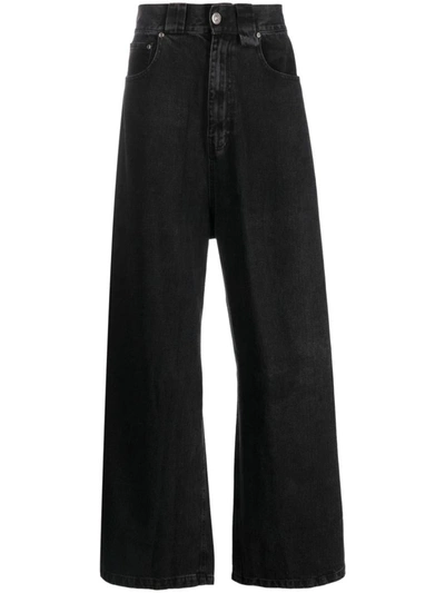 Willy Chavarria Men's Ghost Rider Wide-leg Jeans In Black