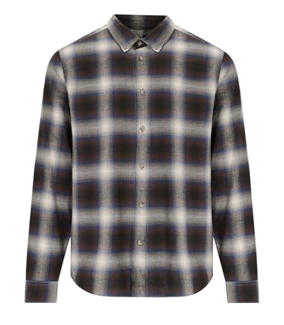 Woolrich Plaid-check Long-sleeve Cotton Shirt In Brown