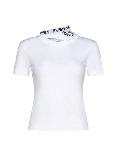 Y/project Triple-collar Organic-cotton T-shirt In White