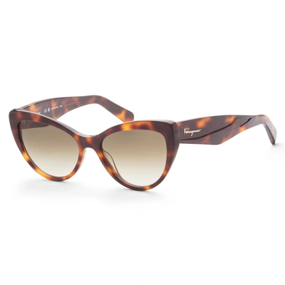 Ferragamo Women's Sf930s-238 Fashion 56mm Tortoise Sunglasses In Brown