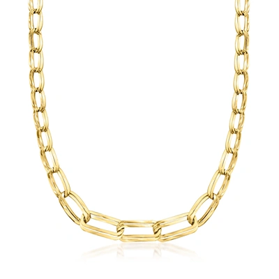 Ross-simons 18kt Yellow Gold Graduated Double-oval Link Necklace