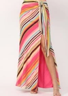 Fate Chloe Tie Waist Long Skirt In Pink Multi In Pink
