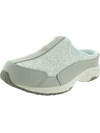 Easy Spirit Travel Time 332 Womens Leather Walking Mule Sneakers In Silver