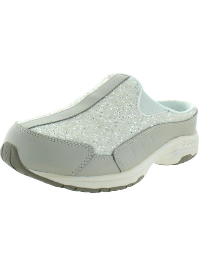 Easy Spirit Travel Time 332 Womens Leather Walking Mule Sneakers In Multi