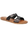 Bella Vita Dov-italy Womens Leather Slip On Slide Sandals In Black