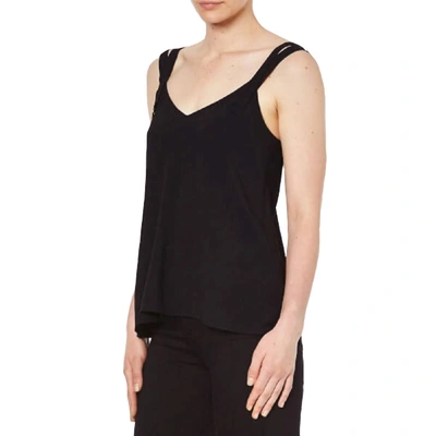 Helmut Lang Crepe Double Strap Cami In Black