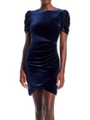 BCBGMAXAZRIA WOMENS ILLUSION VELVET COCKTAIL AND PARTY DRESS