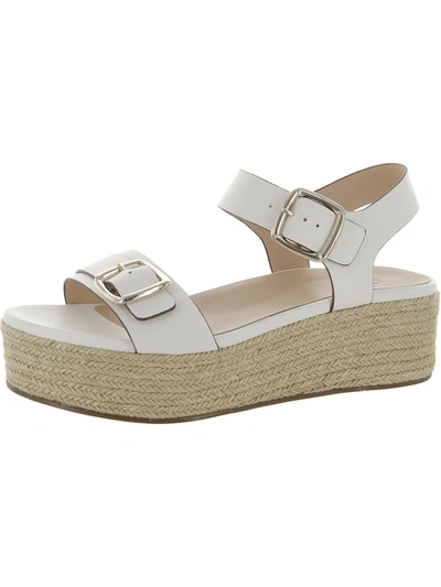 Naturalizer Jovanna Womens Leather Ankle Strap Espadrilles In White