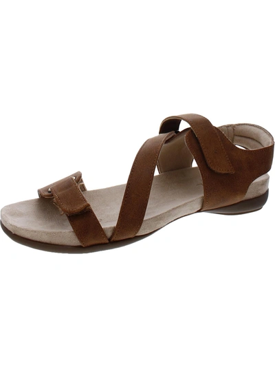 Soul Naturalizer Adrienne Womens Ankle Strap Open Toe Flat Sandals In Brown