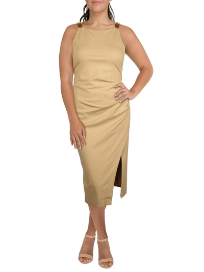 Lauren Ralph Lauren Womens Ponte Long Maxi Dress In Beige