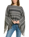 Missoni Wool-blend Poncho In Black