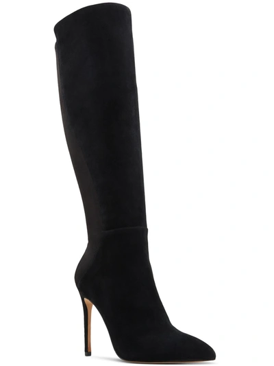 Aldo Sophialaan Womens Suede Pointed Toe Over-the-knee Boots In Black