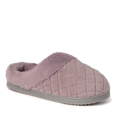 Dearfoams Women's Libby Quilted Terry Clog Slippers In Purple