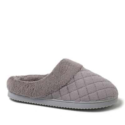 Dearfoams Women's Libby Quilted Terry Clog Slippers In Medium Gray