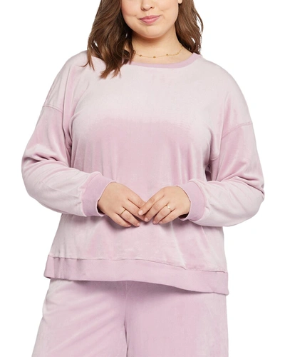 Nydj Plus Basic Sweatshirt In Pink