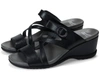 DANSKO WOMEN'S ANA LEATHER WEDGE IN BLACK GLAZED