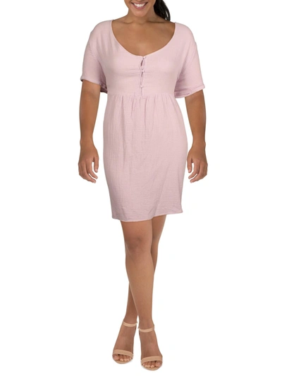 Cotton On Plus Womens Comfy Short T-shirt Dress In Pink