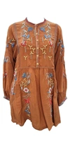 JOHNNY WAS DIXIE TUNIC TOP IN ALMOND