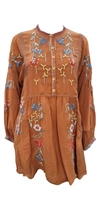 Johnny Was Dixie Tunic Top In Almond In Brown