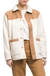 The North Face Cragmont Panelled Fleece Jacket In Gardenia White,almond Butter