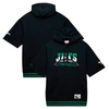 Mitchell & Ness Men's  Black New York Jets Pre-game Short Sleeve Pullover Hoodie In Black