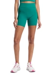 Bandier Center Stage High Waist Bike Shorts In Aventurine