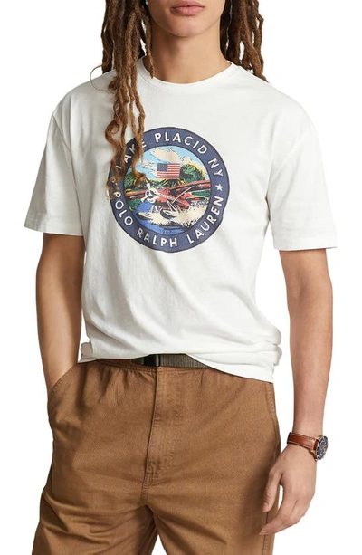 Polo Ralph Lauren Graphic-print Cotton T-shirt In Nevis