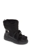 Moncler Insolux Leather-trimmed Shell Snow Boots In Black