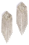 DEEPA GURNANI NIOMI CRYSTAL FRINGE DROP EARRINGS