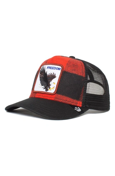 Goorin Bros . Ski Free Eagle Patch Trucker Hat In Black