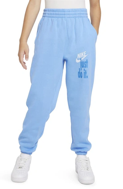 Nike Sportswear Club Fleece Big Kids' (girls') Pants In Blue