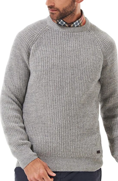 Barbour Horseford Crew Neck Wool  Sweater Stone