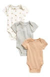 NORDSTROM NORDSTROM ASSORTED 3-PACK COTTON BODYSUITS