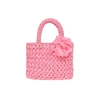 Carmen Sol Amalfi Raffia Small Bag In Baby-pink