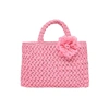 Carmen Sol Positano Raffia Small Bag In Baby-pink